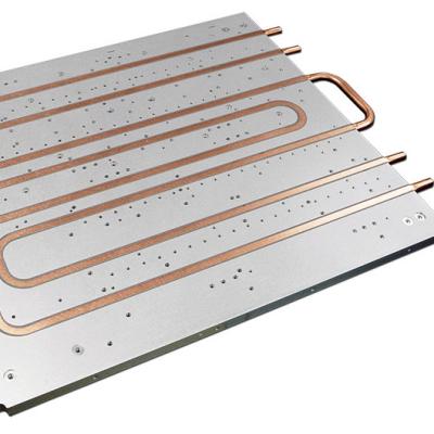 Κίνα Κρύες πιάτων χαλκού εξωθήσεις Heatsink αργιλίου Heatsink σωλήνων δροσισμένες νερό προς πώληση