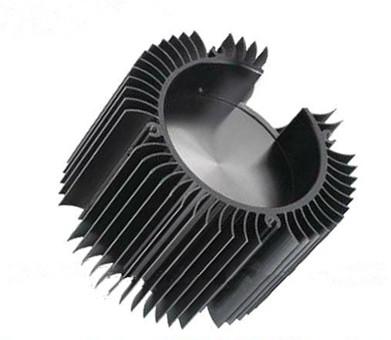 China LED Light Aluminum Heat Sinks Customized Round Black Anodize Heat Sinks for sale