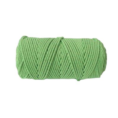 China No Hand 100% - Diy 4Mm Macrame 3Ply Woven Elasticity Cotton Rope String Rope for sale