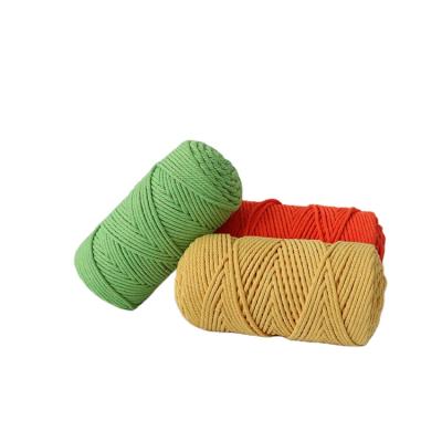 China No Elasticity 4 Mm Macrame Rope Cotton Rope Handmade Diy Macrame Rope for sale