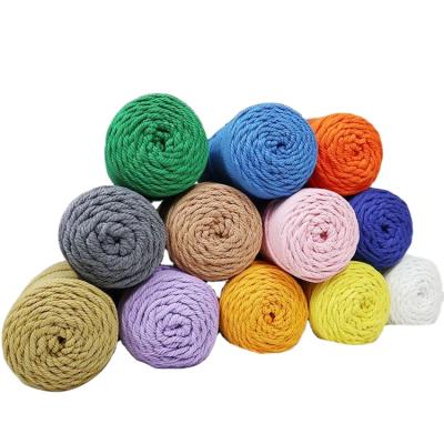 China No Elasticity Hot Selling Reel Cotton Rope 3Mm Recycled Macrame Cotton Rope Roll for sale