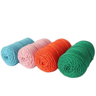 China No Elasticity Cotton Rope Flag Rope 3Mm Macrame Twisted Rope 100% For Diy Woven for sale