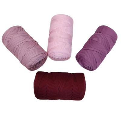 China Silky Soft Cord Cotton Rope Cavity Cotton Yarn Macrame Macrame Rope for sale