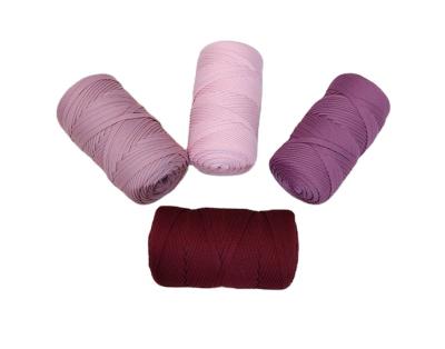 China Silky Smooth Rope Basket Cotton Hollow Recycled Yarn Cotton Rope For Sale for sale