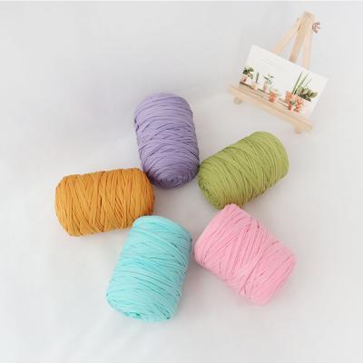 China Anti-pilling Diy Bag Basket Basket Polyester Yarn Crochet T-shirt Yarn Handmade T-shirt Knitting Yarn for sale