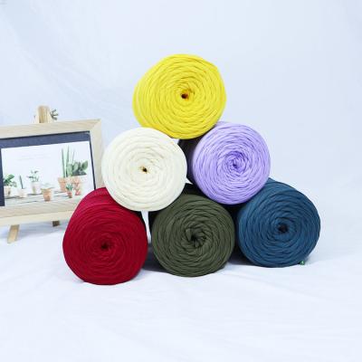 China Light And Silky Handmade Diy Rug T-shirt Yarn Crochet Cotton T-shirt Woven Yarn for sale