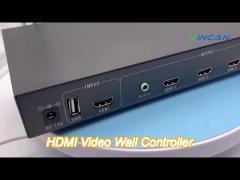 Hdmi 2.0 Input And Four 1080P Outputs Video Wall Controller 2X2 4K 60Hz