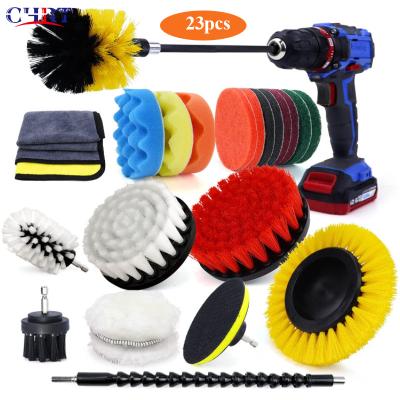 China CHRT 5pcs Electric Drill Brush Attachment Electric Drill Tire Detail Tire Detail Cleaning Brush for Drilling Machine for sale