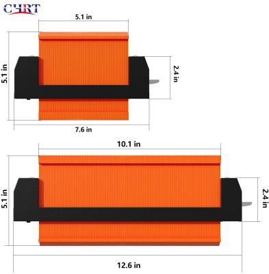 China CHRT 5 Inch 10 Inch Multi Function Working Tool Profile Plastic Measuring Tool Widen Plastic Aluminum Profile Shape Cutout Gauge With L for sale