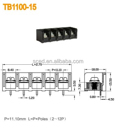 China SCED terminal blocks, barrier terminal blocks, PCB terminal blocks 11 - A.W.G. 20 for sale