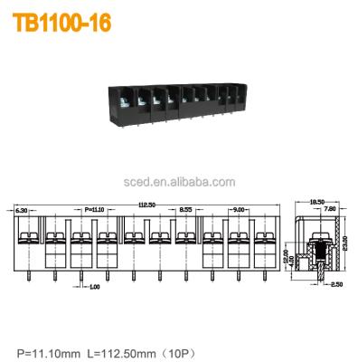 China copper plastic strip connector barrier terminal block factory china 11 - A.W.G. 20 for sale