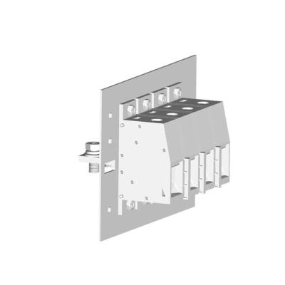 China Through Panel Terminal Block 600V 230A Stackable Screw Connector 35.00mm TR-150N-04FVP-A3 for sale