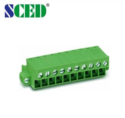 China PA66 PCB Pluggable Terminal Blocks With Single Screw Connectors TP508P-05 for sale