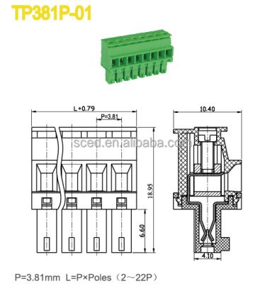 China 11 Block Plastic Terminal Connector Pluggable Terminal Block - A.W.G. 20 for sale