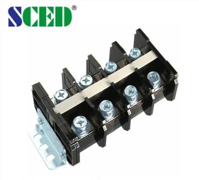 China PC Pitch 27.00mm Rail Electrical Terminal Block Connector With 600V 150A Terminal for sale