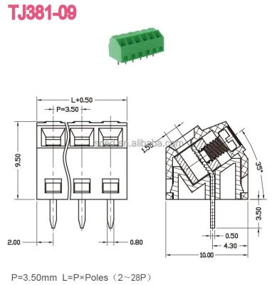 China TB from A.W.G. Pitch 3.5mm Screw Terminal Block 16-24 11 - A.W.G. 20 for sale