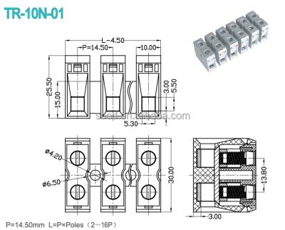 China Brass PA66 M5 Cage Terminal Block Terminal Screw Feed Bowl Connectors Used In Power Filter for sale