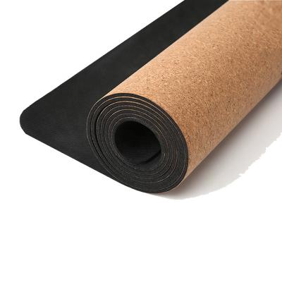 China Reasonable Price High Density Eco Friendly Custom Printed Logo Organic Tpe Cork Yoga Mat Logo, yoga Mat Set for sale