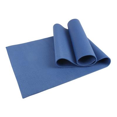 China Wholesale High Quality Eco PVC Yoga Mat High Density Black With 6 Carry Strap for sale