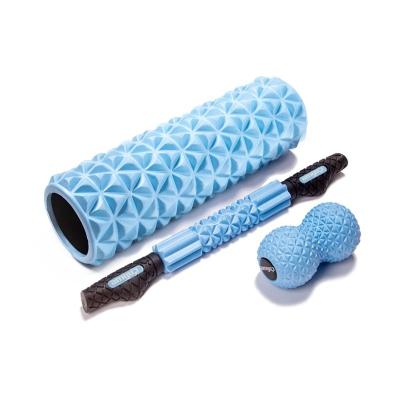 China New Design High Density Fitness Foam Roller Set Pink And Blue Massage Foam Roller for sale