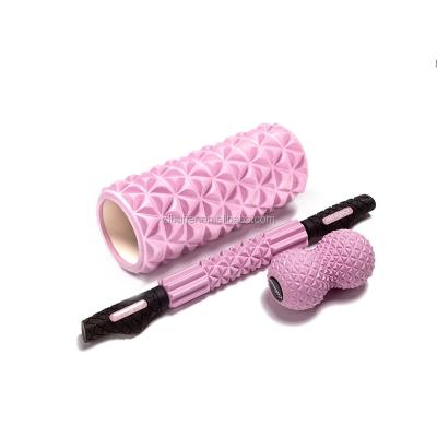 China Amyup Eco Friendly Hot Selling Medium Density High Density 2 In 1 Eva Soft Muscle Custom Foam Roller Blue for sale