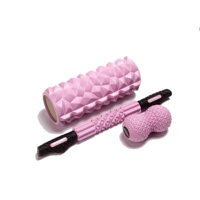 China Fitness Eva High Density High Density Exercise Gym Muscle Soft Massage 2 in 1 Foam Roller Set for sale