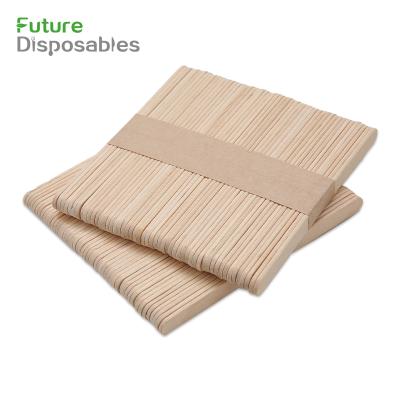 China Sustainable Disposable Wooden Custom Ice Cream Stick Ice Cream Sticks Birch Wood for sale