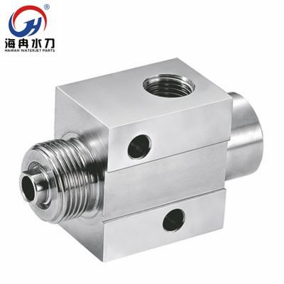 China Yard Waterjet Cutter Safety WaterJet Cutter Spare Parts On Off Valve Body for sale