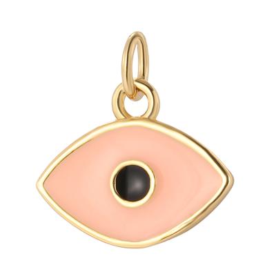 China Ename fashion blue eyes ename earrings necklace bracelet charm blue eye animal pendant 18k gold copper pendant DIY accessories FASHIONABLE for sale