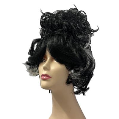 China Headgea curly of European and American black and white women's party masquerade court high hat wig from other wholesale wig manufacturer for sale