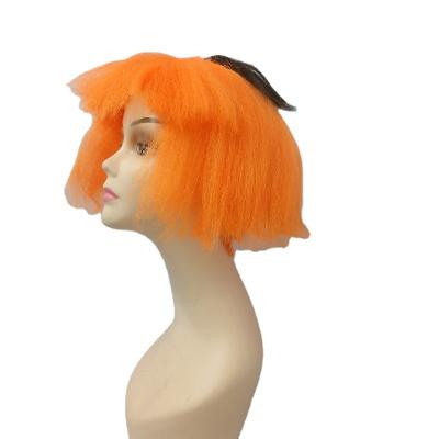 China Other Halloween Fluffy Orange Masquerade Pumpkin Wig Props Party Supplies for sale