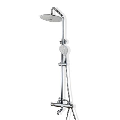 China With Slide Bar Modern Polished Brass Thermostatic Constant Temperature Shower Column for sale