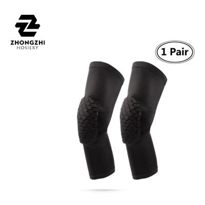 China Non-slip material stays in place and does not heat up Breathable Sports Honeycomb Knee Pads Compression Knee Sleeve Knee Support for sale