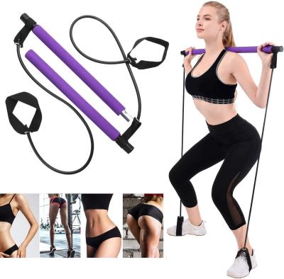 China Fashionable Portable Pilates Bar Kit With Exercise Resistance Band for sale