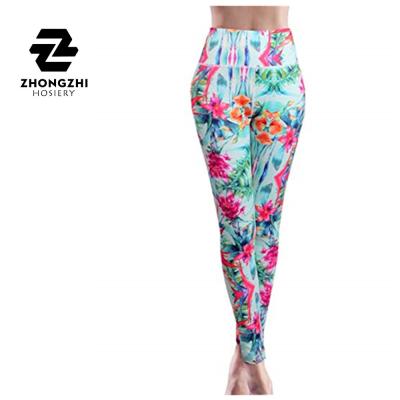 China World Women Anti-Static Gaiters Colorful Yoga Pants Printed Waist High Power Running Pants for sale