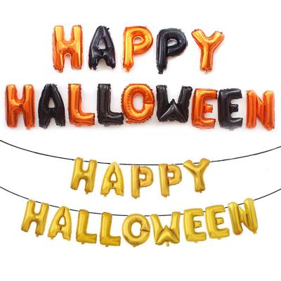 China Halloween Supplies Halloween Decoration Balloon Happ Halloween Letter Set 2021 Balloon for sale