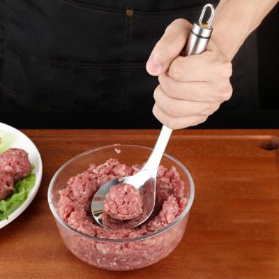 China 304 Stainless Meatball Maker Viable Household Mold Squeezing Meatball Spoon Kitchen Tool for sale