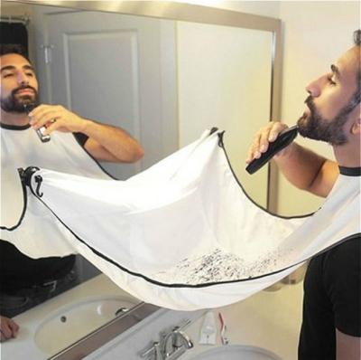 China Eco-friendly Beard Care Apron Men's Drop Ship Beard Catcher Cleaning Shaving Apron New for sale