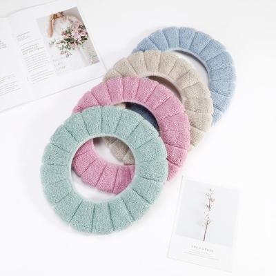 China Children's Toilet Seat Classic Warm Toilet Seat Cover Washable And Reusable Cover Elastic Thickened Toilet Mat for sale