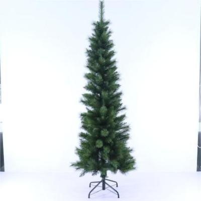 China Christmast Ornament Green Pencil Shape 180cm Large Xmax Green Assembled Artificial Christmas Tree for sale