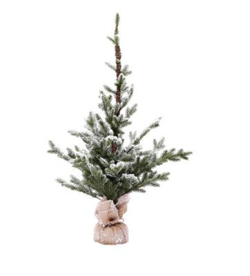 China Home Pendant Tree Ornaments Potted Tree Miniature White Christmas Tree Christmas Ornament Christmas Tree Table Decoration Set for sale