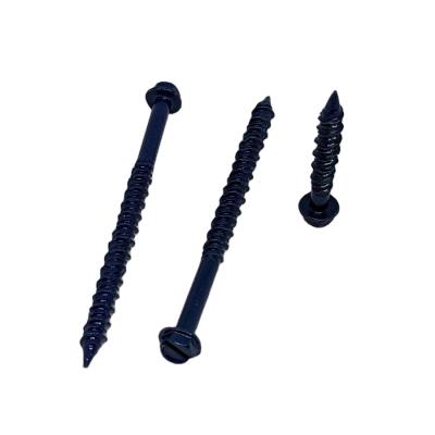 China HEX Blue 1/4 Inch Hex Head Self Tapping Screw Tapcon Head Joint Head Hex Drilling Screw Concrete Screw for sale