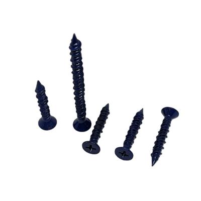 China Flat 1/4, 3/16 Inch Blue Tapcon Phillip Slotted Flat Head Concrete Screw for sale