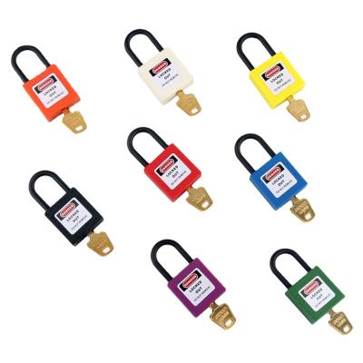 China Nylon Non-conductive Lockout Tagout Electrical Equipment Shackle Compact Safety Padlock BD-G311 for sale