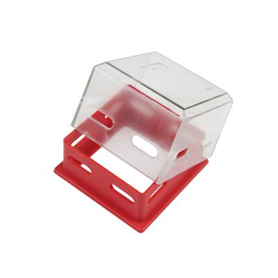 China Clear plastic wall switch or e-stop push button security lockout protection cover 51*51mm with fixed glue BD-D66 for sale