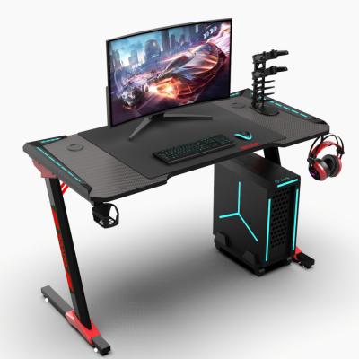 China RGB ODM/OEM Cheapest Foldable Gaming Desk Computer Table With Light L Shape Gaming LED Table Physical Channels Table Gaming Desk And Chair Corner RGB for sale