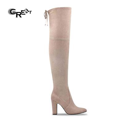 China Newest Wholesale Anti-Smell Ladies Shoes Pointed Toe Long Boots For Women Thigh High Boots for sale