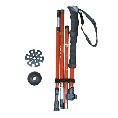 China EVA Custom Foldable Trekking Stick Pole Carbon Pole Portable Walking Climbing Hiking Pole for sale