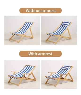 China Foldable; Portable Height Adjustable Wholesale Foldable Recliner Custom Design Wooden Cheap Beach Folding Camping Lounge Chairs for sale