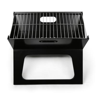 China Easily Assembled Hot Selling Black X Shape Outdoor Camping Charcoal Table Folding Barbecue Portable Grill for sale